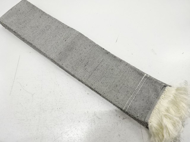 JAPANESE KIMONO / MENS KAKU OBI / SILK / MAWATA TSUMUGI